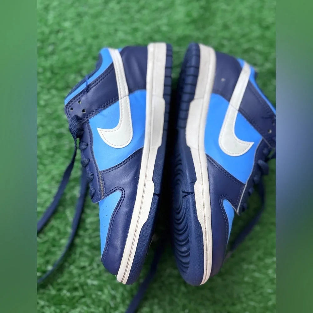 Nike Dunk Low Big Kids' Shoes University Blue/Midnight Navy/White) Size 4.5‎